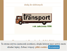 Tablet Screenshot of eurotransport.org